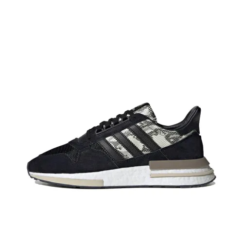 Adidas Originals ZX 500 RM Амортизация Низкий Топ Casual Унисекс Черный Змеиная Кожа С принтом