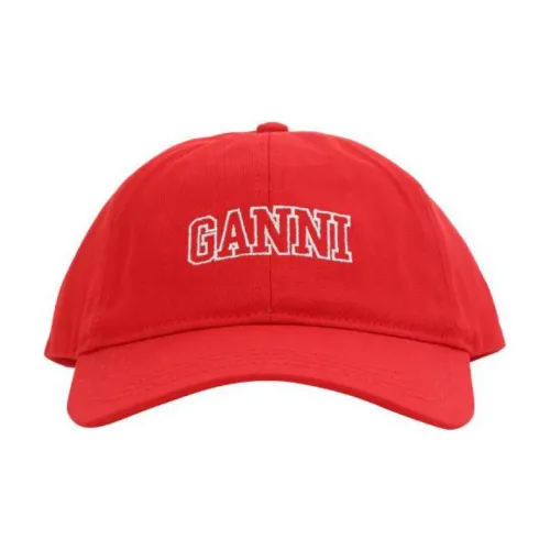 GANNI Хлопок Бейсболка Красная Женская