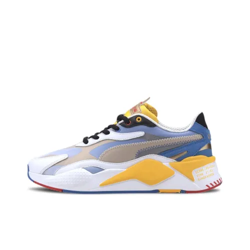 SONIC X PUMA RS X³ Low Топ Повседневная обувь Мужская Белый Синий Желтый