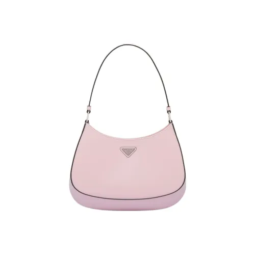 PRADA Cleo Блестящая кожа плечо сумка через плечо женская снежно-розовая