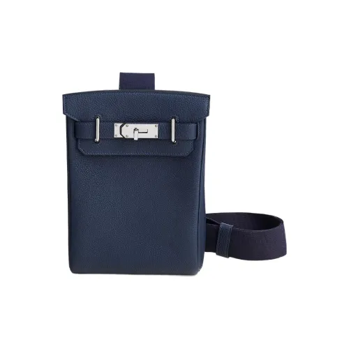 HERMES Hac a Dos Коровья кожа Togo Сумка через плечо Маленький Мужской BLEU NUIT Полночный синий