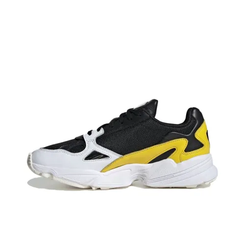 Adidas Originals Falcon Дышащий Низкий Топ Casual Женский Черный Желтый Белый