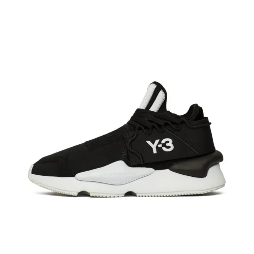 Y 3 Y 3 Kaiwa MID Топ Спортивная Повседневная Обувь Унисекс Черный Белый