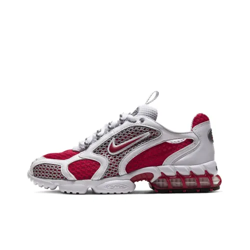 Nike Air Zoom Spiridon Cage 2 Амортизаторы Шок Резистентность к Сцеплению Низкий Топ Повседневный Женские Белый Красный