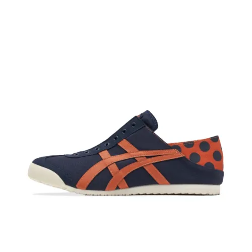 Onitsuka Tiger MEXICO 66 Paraty Противоскользящий Устойчивый к износу Легкий Низкий Топ Повседневная обувь Унисекс Синий Оранжевый