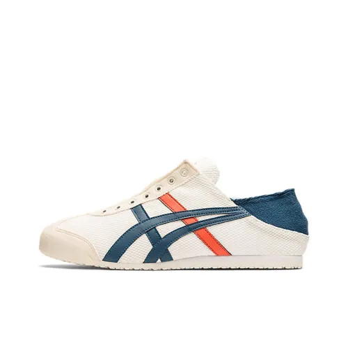 Onitsuka Tiger MEXICO 66 Paraty Амортизация Противоскользящий Легкий Низкий Топ Повседневная Обувь Унисекс Белый Синий Красный