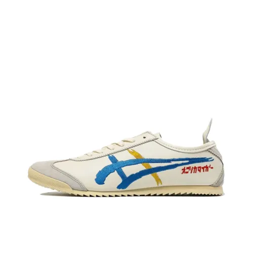 Onitsuka Tiger MEXICO 66 Амортизирующие Устанавливающие сцепление Устойчивые к истиранию Низкий Топ Повседневная обувь Мужская Белый Серый