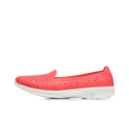 Skechers H2 Go Дышащий Низкий Топ Повседневная Обувь Женская Розовая Белая