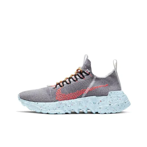 Nike Space Hippie Shock Absorbers Slip-resistant Low Top Casual Unisex Gray Blue Red Найк Space Hippie Shock Absorbers Низкий топ противоскользящий унисекс серый синий красный
