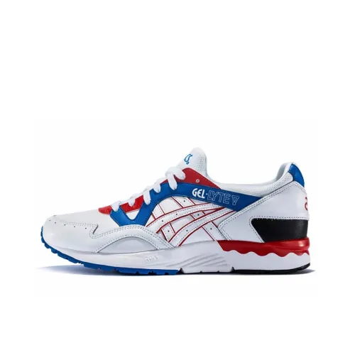 ASICS Gel Lyte 5 Амортизация Низкий Топ Повседневная Обувь Унисекс Белый Синий Красный