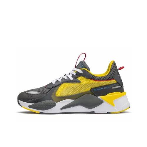 PUMA RS X Transformers Bumblebee Амортизация Легкий Низкий Топ Повседневная Обувь Мужская Желтый Серый