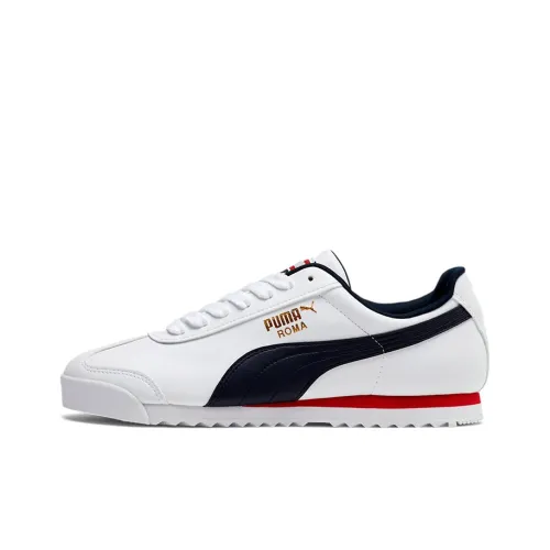 PUMA Roma Low Топ Спортивная Повседневная Обувь Унисекс Белый Черный Красный