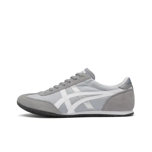 Onitsuka Tiger Machu Racer Slip-resistant Abrasion-resistant Low Top Casual Unisex Gray White Onitsuka Tiger Machu Racer Противоскользящий Устойчивый к истиранию Низкий Топ Повседневный Унисекс Серый Белый