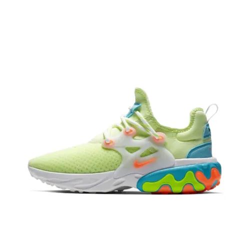 nike React Presto Barely Volt Slip Resistant Abrasion Resistant Low Top Повседневная обувь Женская Синий Зеленый