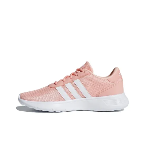 Adidas Neo Lite Racer Lite Racer Противоскользящий Устойчивый к истиранию Низкий Топ Спортивная Повседневная Обувь Женская Розовая Белая