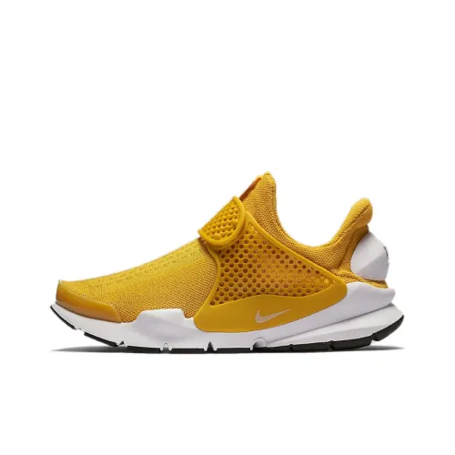 Nike Sock Dart Амортизаторы Slip-resistant Низкий Топ Casual Женские Желтый Белый