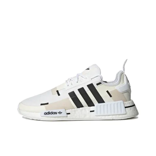 Adidas Originals NMD_R1 Устойчивый к истиранию Дышащий Низкий Топ Casual Унисекс Белый Черный Серый