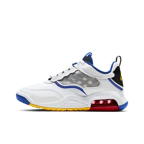 Джордан Maxin 200 Air Амортизаторы Противоскользящие Устойчивые к истиранию Низкий Топ Повседневная Обувь GS Белый Красный Синий