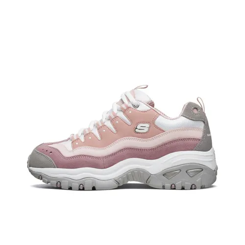 Skechers Energy Low Top Casual Women's Pink White Скекиерс Энергия Низкий Топ Повседневный Женский Розовый Белый