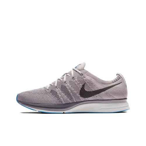 nike Flyknit Trainer Амортизаторы Шок Устойчивость к Сцеплению Устойчивость к Износу Низкий Топ Повседневная Обувь Унисекс Серый