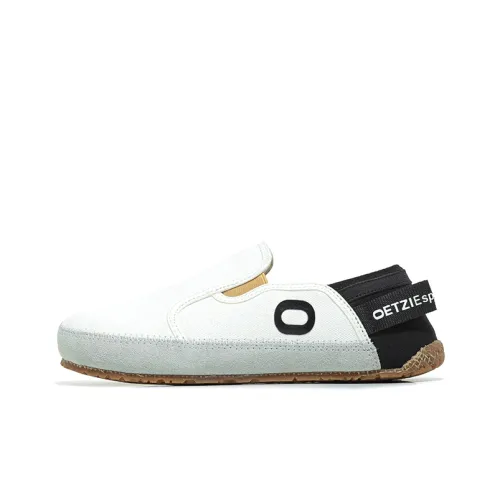 OETZI Мужские повседневные туфли Low Top Белый и Черный Унисекс