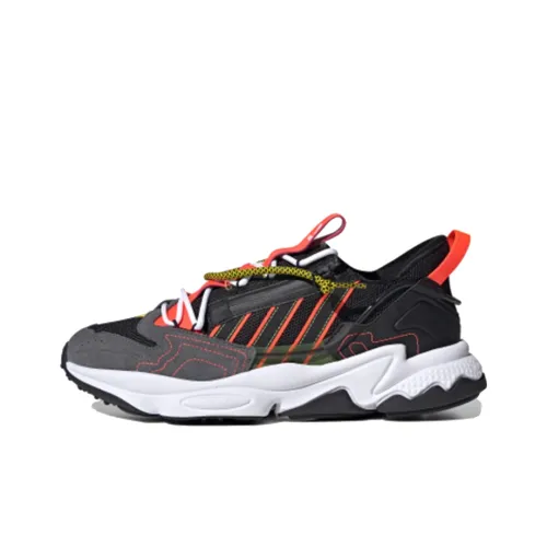 Adidas Originals Ozweego Дышащий Низкий Топ Casual Унисекс Черный Оранжевый