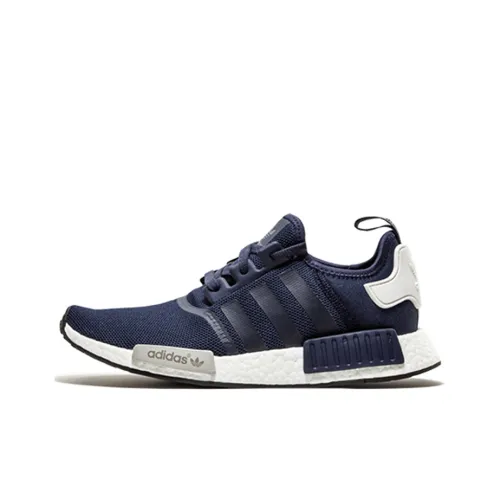 Adidas Originals NMD R1 Collegiate Темно-синий Сетка Противоскользящий Устойчивый к истиранию Низкий Топ Повседневная обувь Унисекс Сине-белый