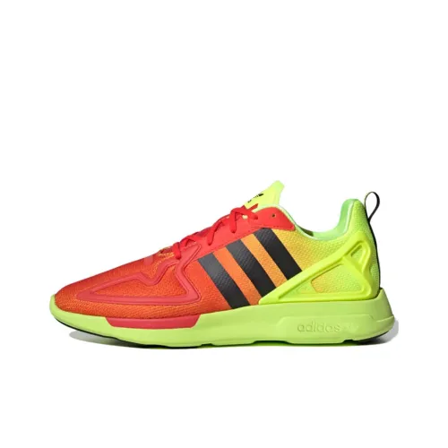 Adidas Originals ZX 2K Flu Bottom Resistant Low Top Casual Unisex Red Yellow Black Adidas Originals ZX 2K Flu Bottom Resistant Низкий Топ Повседневный Унисекс Красный Желтый Черный