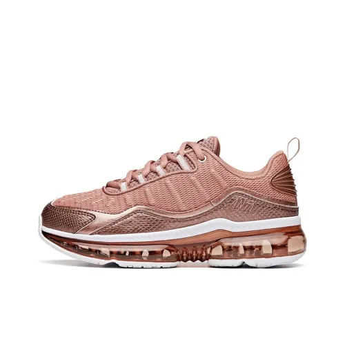 Anta Shock Absorbers Slip-resistant Abrasion-resistant Breathable Low-top Casual Shoes Women's Rose Gold Анта Шок Абсорберз Слип-резистентный Аbrasion-resistant Дышащий Низкий Топ Повседневная Обувь Женская Розовое Золото