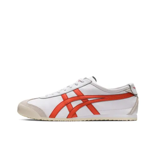 Onitsuka Tiger Mexico 66 Амортизирующие шоки противоскользящий низ повседневная обувь унисекс белый и оранжевый