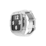 Серебряная оболочка + белая застежка-бабочка