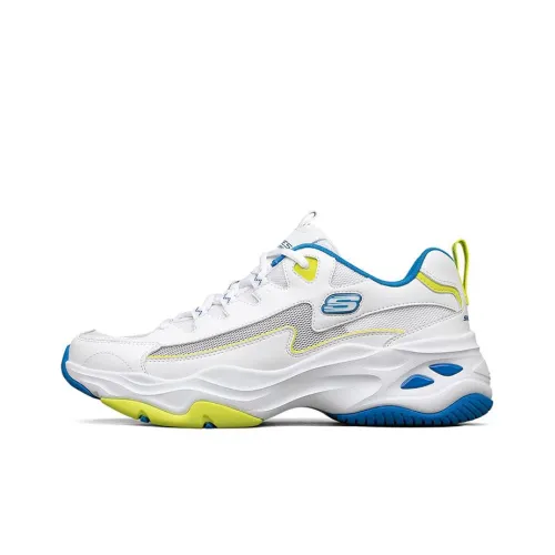 Skechers D'LITES 4,0 Low Топ Casual Мужской Белый Желтый Синий
