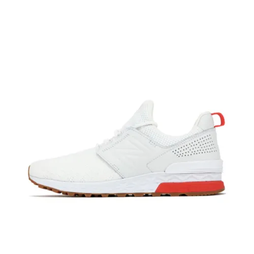 New Balance NB 574 Series Low Топ Повседневная обувь Унисекс Белый Красный