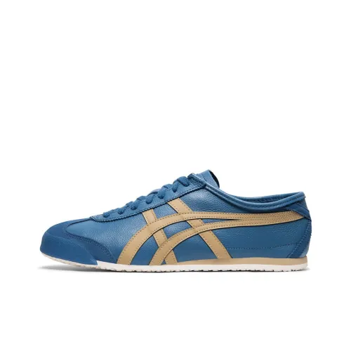 Onitsuka Tiger MEXICO 66 Противоскользящий устойчивый к истиранию низкий топ повседневная обувь унисекс синий желтый