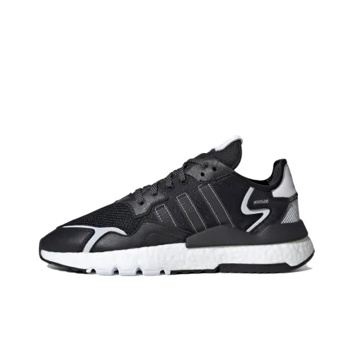Adidas Originals Nite Jogger Амортизация Износостойкий Низкий Топ Повседневная Обувь Унисекс Черный Белый