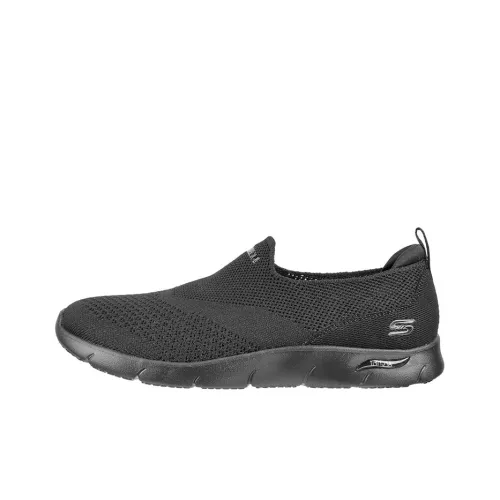 Skechers ARCH FIT REFINE Don't Go Дышащий Низкий Топ Слип-Он Обувь Женская Черная