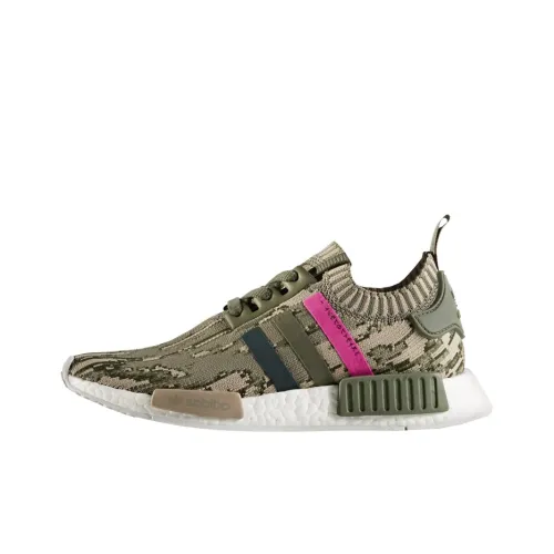Adidas Originals NMD_R1 Glitch CAMO ST MAJOR Низкий Топ Спортивная Повседневная Обувь Женская Зеленая