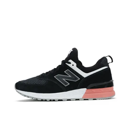 New Balance NB 574 Sport Low Топ Casual Унисекс Черный Розовый