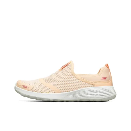 Skechers Go Walk Hyper Burst Low Топ Повседневная обувь Женская Персиково-розовый Белый