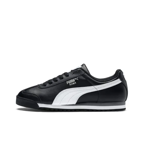 PUMA Roma Основной Низкий Топ Casual Унисекс Черный Белый
