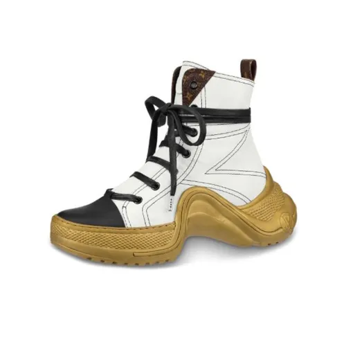 LOUIS VUITTON Высокие топы Повседневная обувь Женская Белая Черная