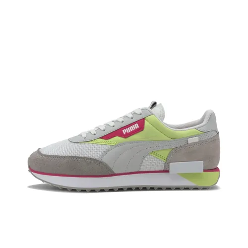PUMA Future Rider Neon Play Low Top Casual Unisex Gray Green PUMA Future Rider Неон Play Низкий Топ Повседневный Унисекс Серый Зеленый