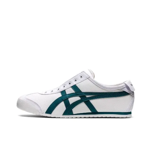 Onitsuka Tiger MEXICO 66 Slip-on Амортизация Низкий Топ Повседневная Обувь Унисекс Белый Зеленый