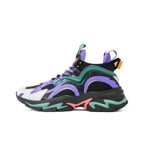 XTEP MID Топ Повседневный Мужской Черный Фиолетовый