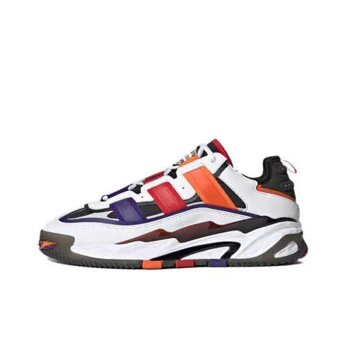 Adidas Originals Niteball Износостойкий Низкий Топ Casual Унисекс Белый Фиолетовый Оранжевый