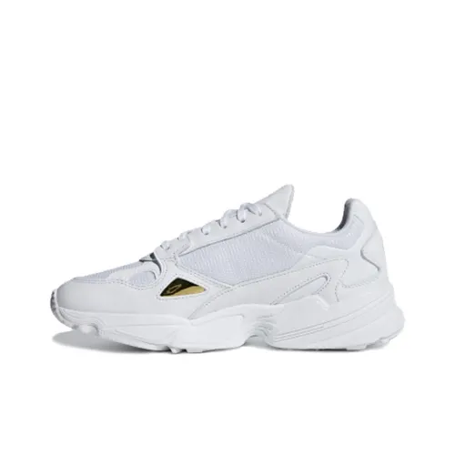 Adidas Originals Falcon Shock Absorbers Slip-Resistant Low Top Спортивная Повседневная Обувь Женская Pure White