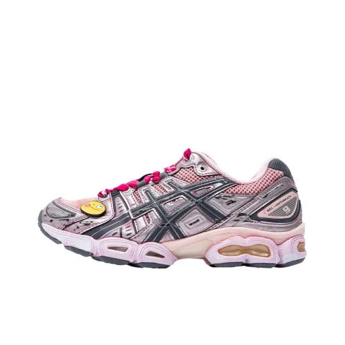 Asics Гель Nimbus 9 Low Топ Беговые кроссовки Женские Серебряные Розовые