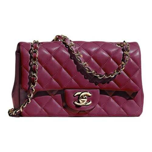 CHANEL Classic Flap CF Lambskin Сумка через плечо Мини Женская Фуксия
