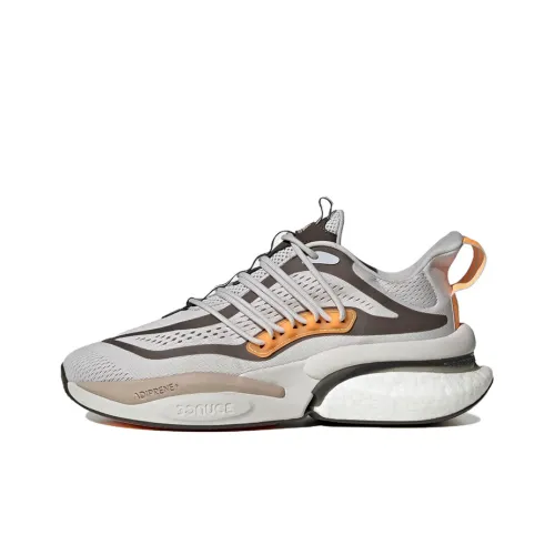 adidas Alphaboost V1 Противоскользящий MID Топ Повседневные Беговые кроссовки Мужские Серый Оранжевый
