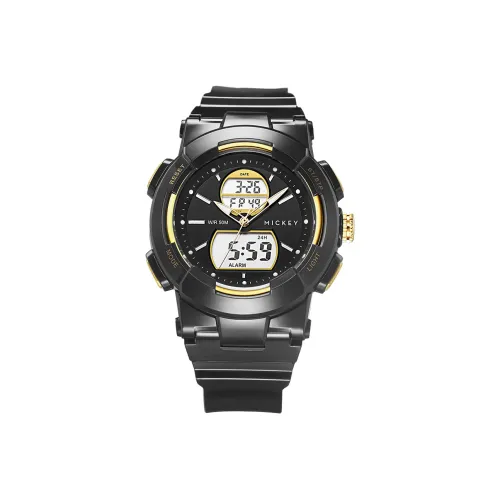 Disney Mickey Series Электронный Механизм TPU Ремешок Часы Унисекс Черный Циферблат